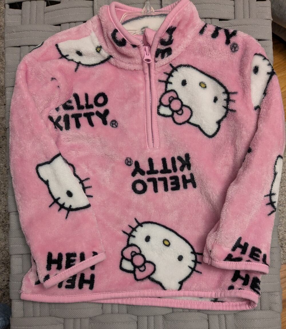 Hello Kitty Fleece Pullover Sweatshirt 3T EUC